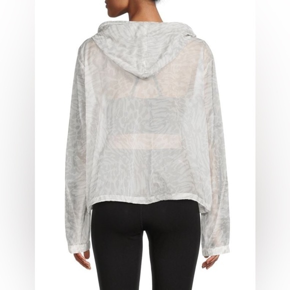 NWT Icy Leopard Print Windbreaker Jacket - Picture 3 of 6